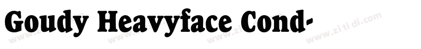 Goudy Heavyface Cond字体转换
